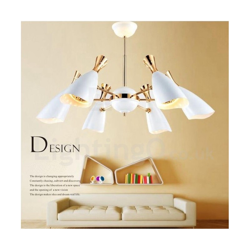 Moderne zeitgenössische 6-Licht-Kronleuchterlampe