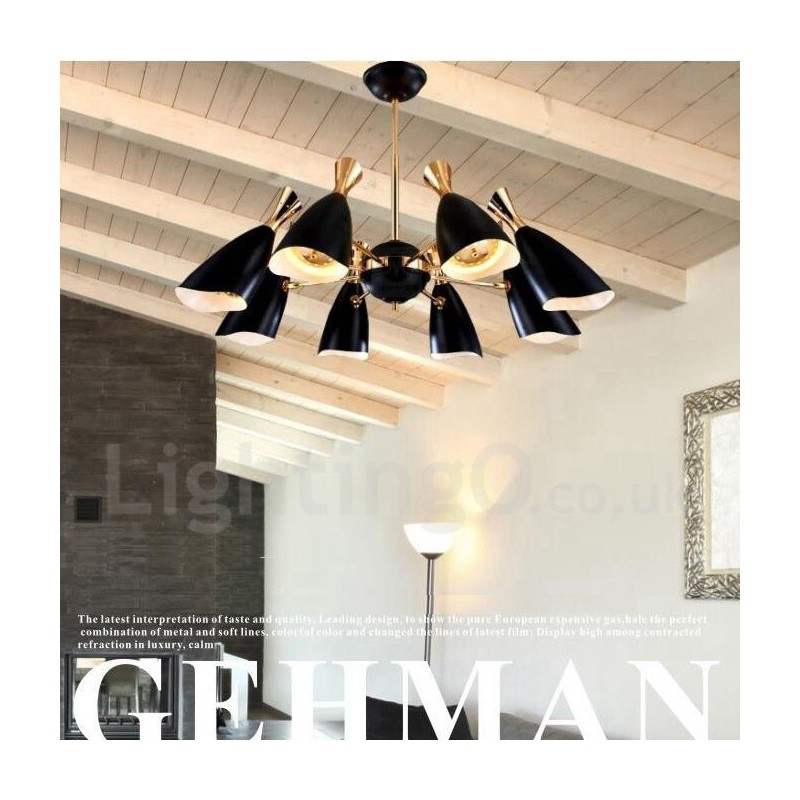 Moderne zeitgenössische 8-Licht-Kronleuchterlampe