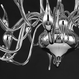 Moderne Kronleuchterleuchte 18 Lichter G4 Chrom-Finish