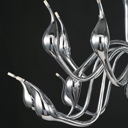 Moderne Kronleuchterleuchte 18 Lichter G4 Chrom-Finish