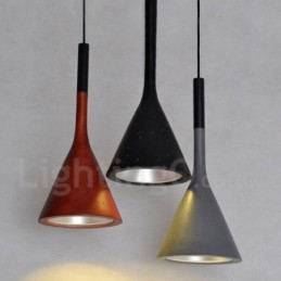 1-flammige Vintage-Beton-Pendelleuchte