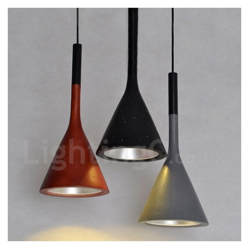 1-flammige Vintage-Beton-Pendelleuchte