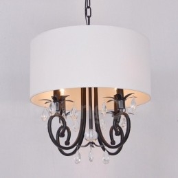 Rustikale Lodge-Pendelleuchte aus Metall in Trommelform