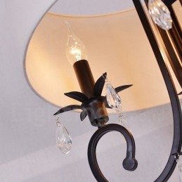 Rustikale Lodge-Pendelleuchte aus Metall in Trommelform