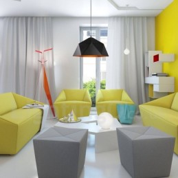 Moderne Pendelleuchte mit 1 Licht, Schwarz
