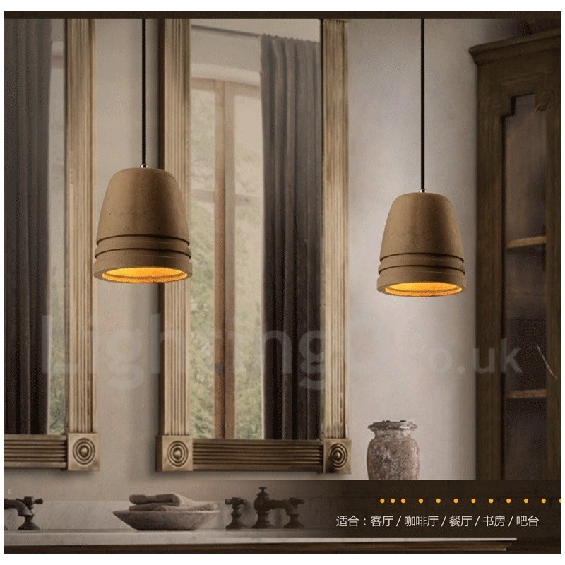 Retro Vintage Beton Pendelleuchte