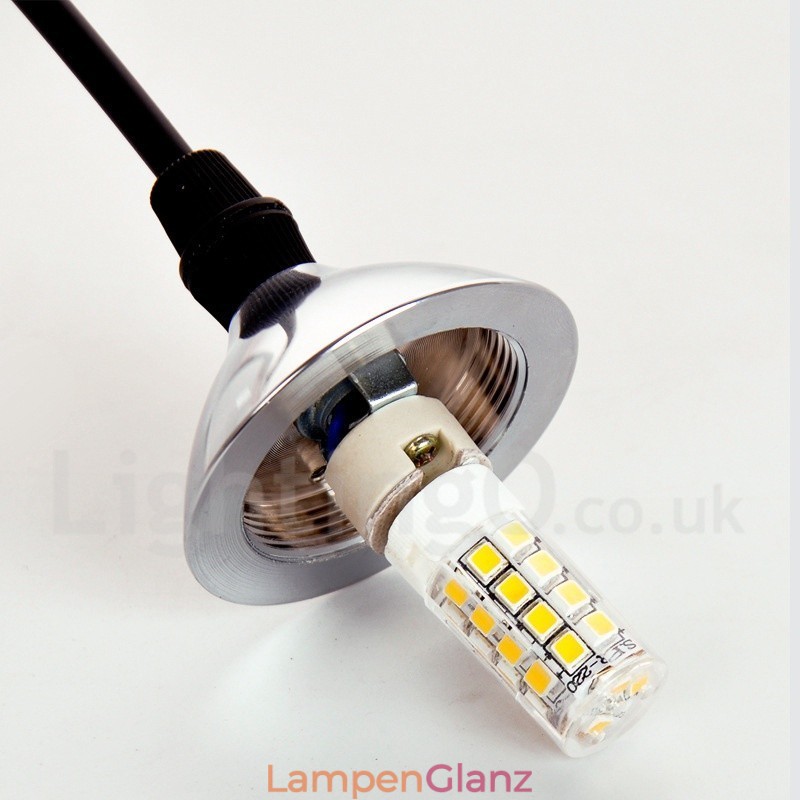 Für 3-flammige schwarze Pendelleuchte mit Glasschirm