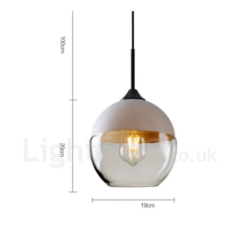 Moderne zeitgenössische Pendelleuchte mit Glasschirm