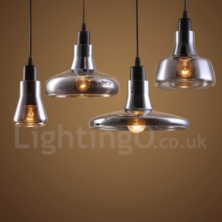 Retro Vintage 1-flammige Pendelleuchte mit Glasschirm Retro Vintage 1-flammige Pendelleuchte mit Glasschirm
