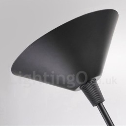 Schwarzes Metall Hutform 1 Licht Retro Vintage Pendelleuchte