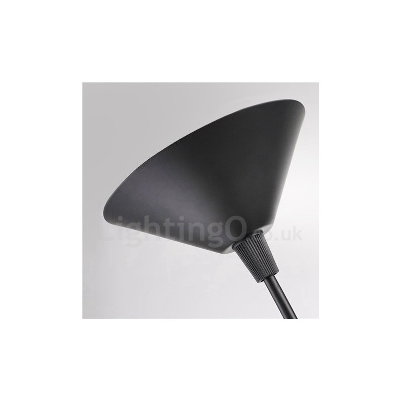 Schwarzes Metall Hutform 1 Licht Retro Vintage Pendelleuchte
