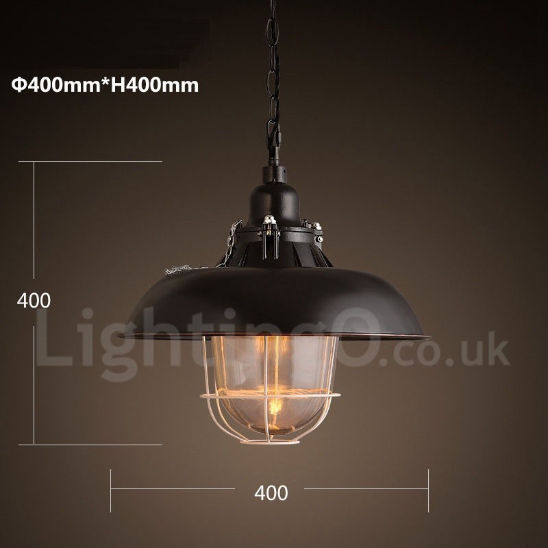 Retro Vintage Metall 1 Licht Pendelleuchte