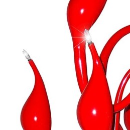 Moderne Kronleuchter Licht 18 Lichter G4 Rote Malerei