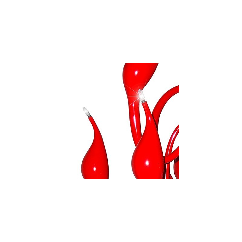 Moderne Kronleuchter Licht 18 Lichter G4 Rote Malerei