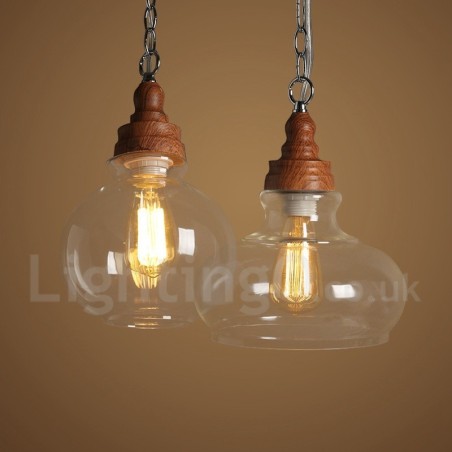 Retro Vintage Pendelleuchte mit Glasschirm Lampe Retro Vintage Pendelleuchte mit Glasschirm Lampe