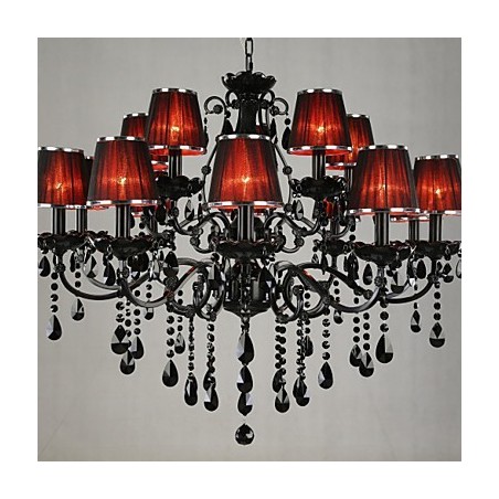 Kronleuchter Kristall Modern Zeitgenössisch Kristall 15 Licht Rot Kronleuchter Kristall Modern Zeitgenössisch Kristall 15 Licht Rot