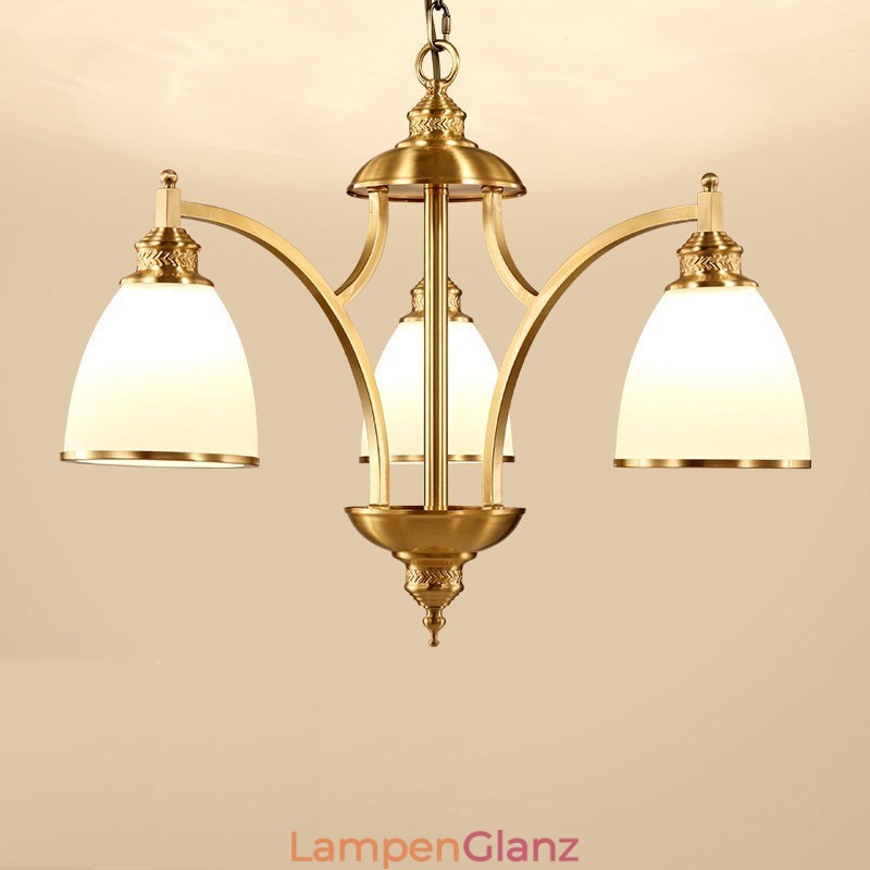 3-flammiger Rustic Lodge Kronleuchter aus integriertem Metall und Kupfer