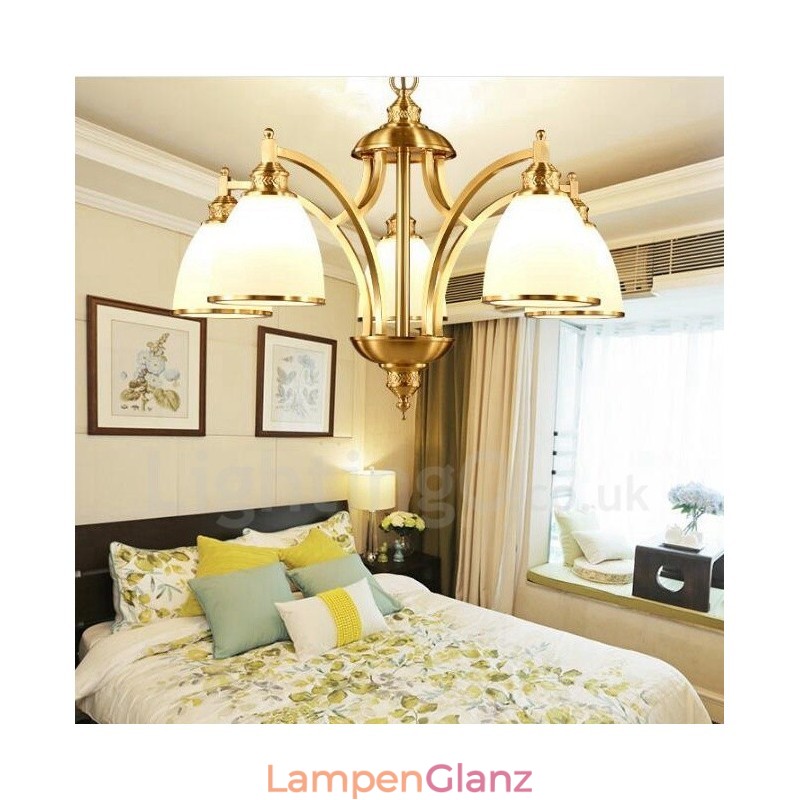 5-flammiger Rustic Lodge Kronleuchter aus integriertem Metall und Kupfer