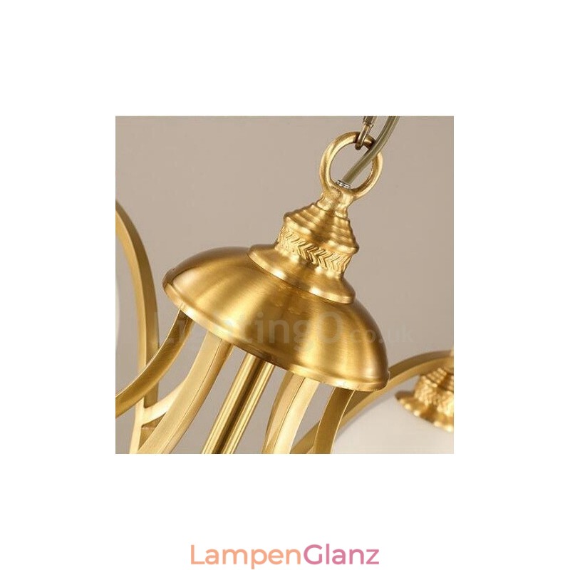 8-flammiger Rustic Lodge Kronleuchter aus integriertem Metall und Kupfer