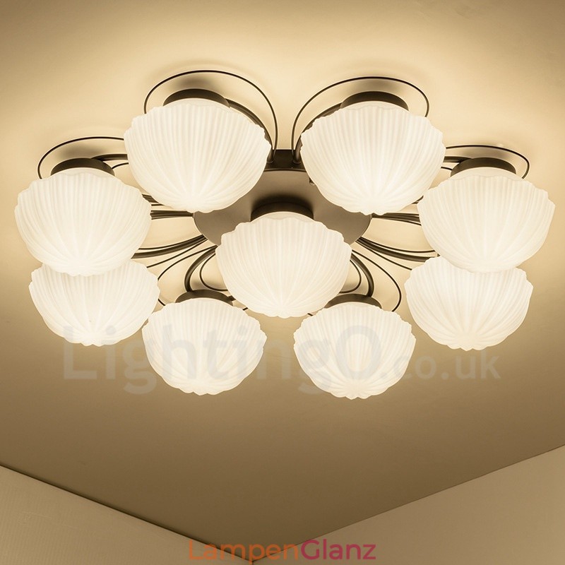 Rustikaler integrierter Kronleuchter mit 9 Lichtern im Lodge-Stil