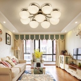 Rustikaler integrierter Kronleuchter mit 9 Lichtern im Lodge-Stil