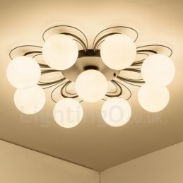 Rustikaler integrierter Kronleuchter mit 9 Lichtern im Lodge-Stil