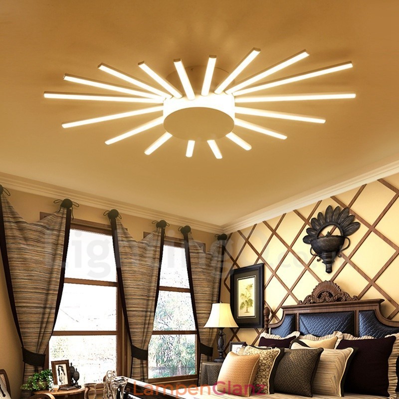 18-flammiger moderner integrierter Kronleuchter aus Metall