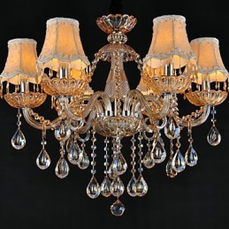 Kronleuchter Kristall Traditionell Klassisch Glas 6 Licht