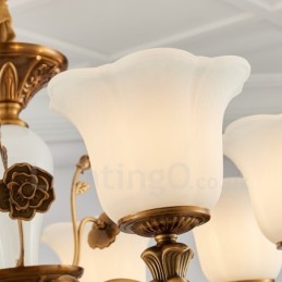 8-flammiger traditioneller klassischer integrierter Luxus-Kronleuchter aus Metall