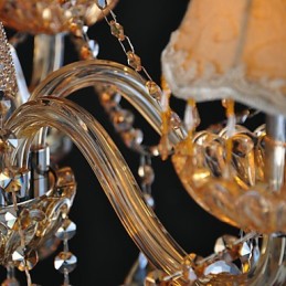 Kronleuchter Kristall Traditionell Klassisch Glas 6 Licht