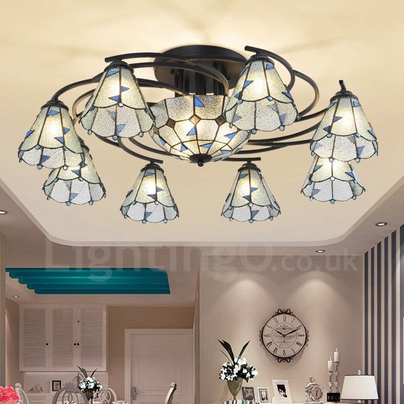 Integrierter Badezimmer-Kronleuchter aus Metall im mediterranen Stil mit 11 Lichtern