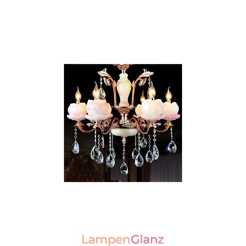 Luxus-Anhänger aus Zinklegierung im europäischen Stil mit Jadekristall