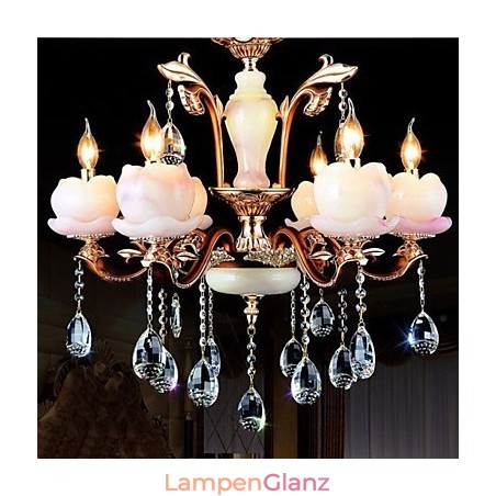 Luxus-Anhänger aus Zinklegierung im europäischen Stil mit Jadekristall