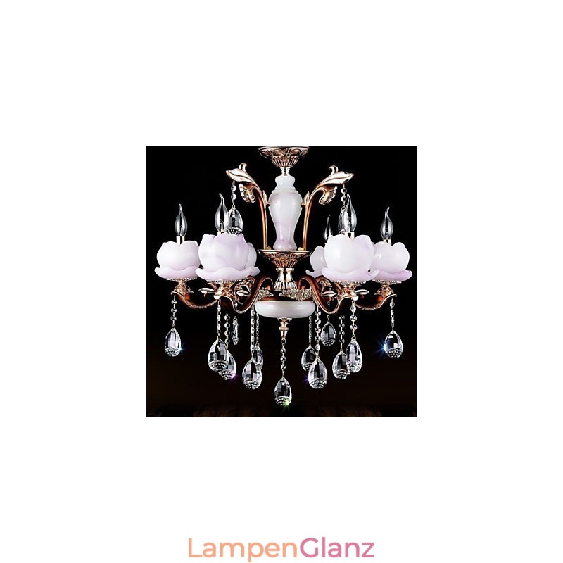 Luxus-Anhänger aus Zinklegierung im europäischen Stil mit Jadekristall