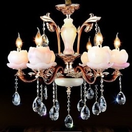 Luxus-Anhänger aus Zinklegierung im europäischen Stil mit Jadekristall