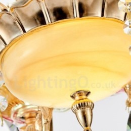 6-flammiger traditioneller klassischer integrierter Kronleuchter aus Metall
