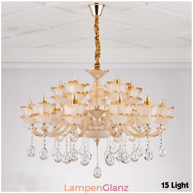 15-flammiger traditioneller klassischer integrierter Metall-Kronleuchter