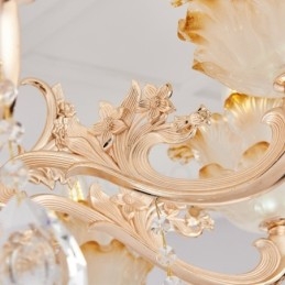 15-flammiger traditioneller klassischer integrierter Metall-Kronleuchter