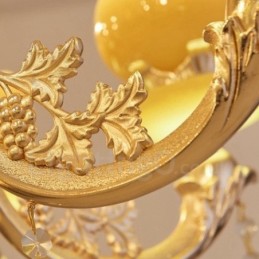 6-flammiger traditioneller klassischer integrierter Kronleuchter aus Metall