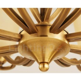 Rustikaler, integrierter Kronleuchter aus Metall mit 8 Lichtern im Lodge-Stil