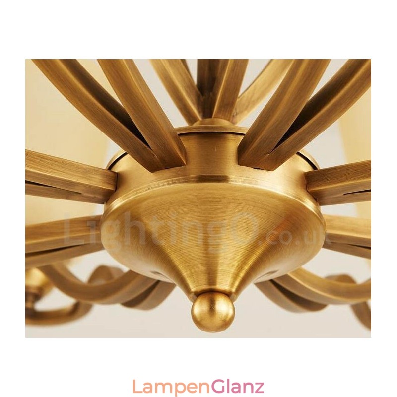 Rustikaler, integrierter Kronleuchter aus Metall mit 15 Lichtern im Lodge-Stil