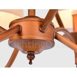 Rustikaler, integrierter Kronleuchter aus Metall mit 8 Lichtern im Lodge-Stil