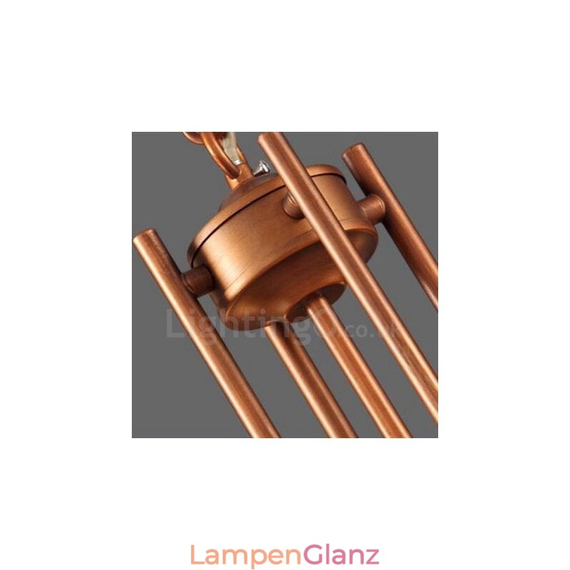 Rustikaler, integrierter Kronleuchter aus Metall mit 8 Lichtern im Lodge-Stil