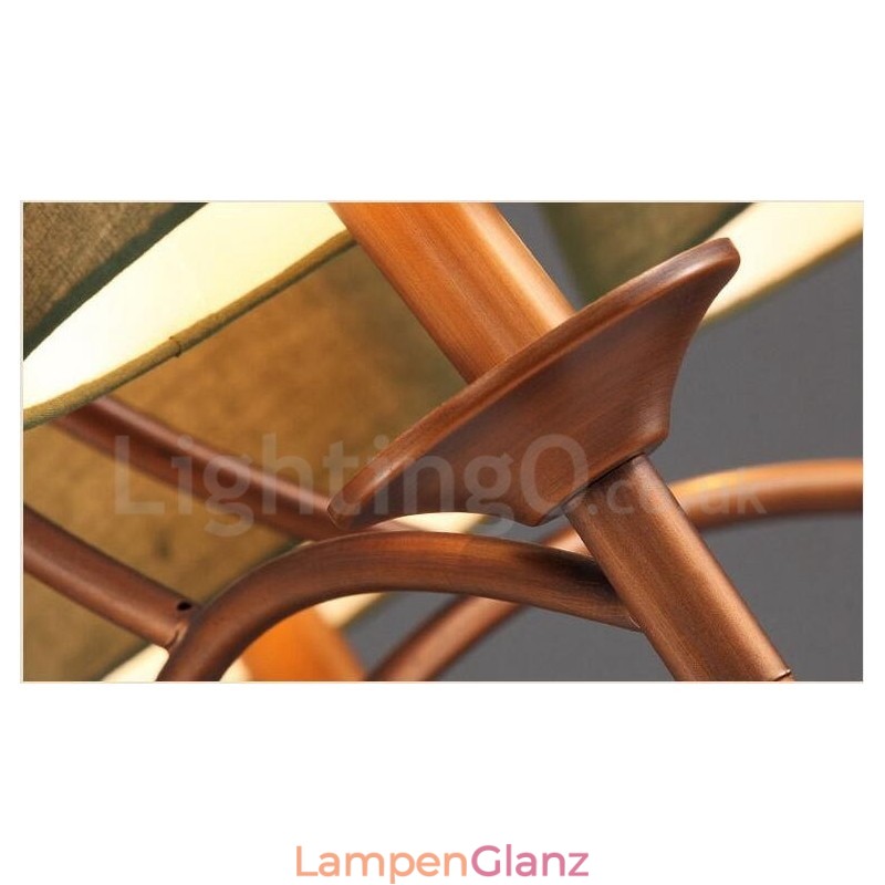 Rustikaler, integrierter Kronleuchter aus Metall mit 8 Lichtern im Lodge-Stil