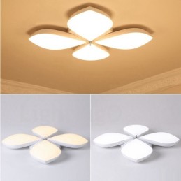 4-flammige, moderne, integrierte Deckenleuchte aus Metall
