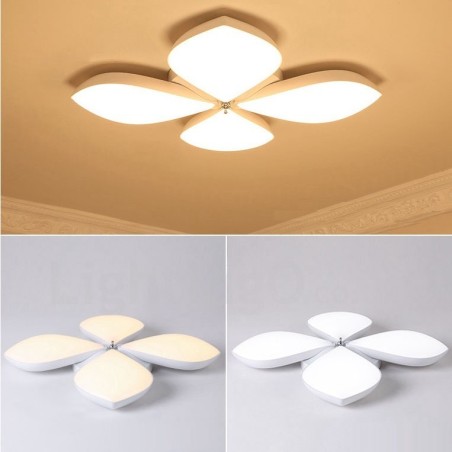 4-flammige, moderne, integrierte Deckenleuchte aus Metall 4-flammige, moderne, integrierte Deckenleuchte aus Metall