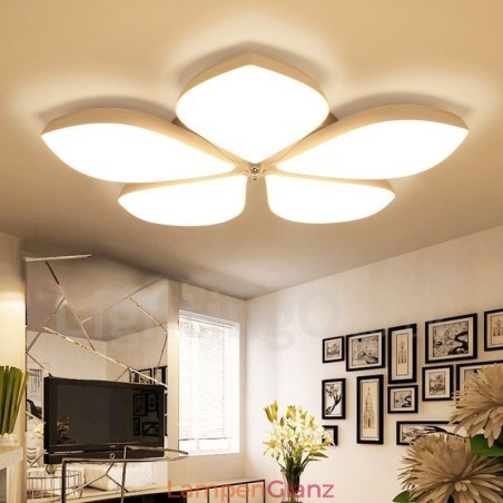 5-flammige, moderne, integrierte Deckenleuchte aus Metall