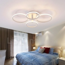 Moderne, zeitgenössische, integrierte Deckenleuchte aus Metall mit 4 Lichtern