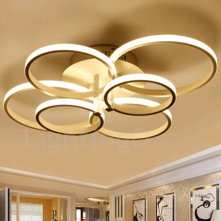 Moderne, zeitgenössische, integrierte Deckenleuchte aus Metall mit 6 Lichtern Moderne, zeitgenössische, integrierte Deckenleuchte aus Metall mit 6 Lichtern