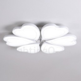 6-flammige, moderne, integrierte Deckenleuchte aus Metall